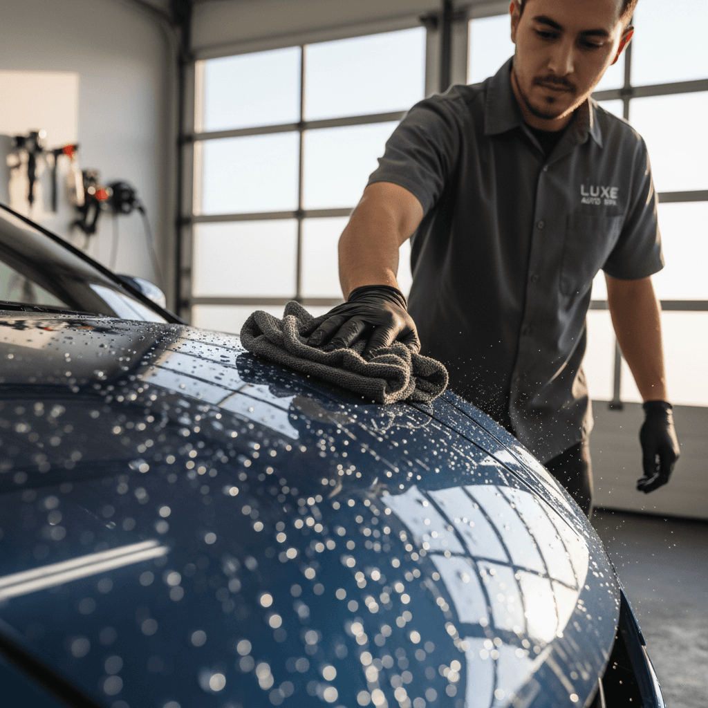 Hand car wash service with soft touch technique